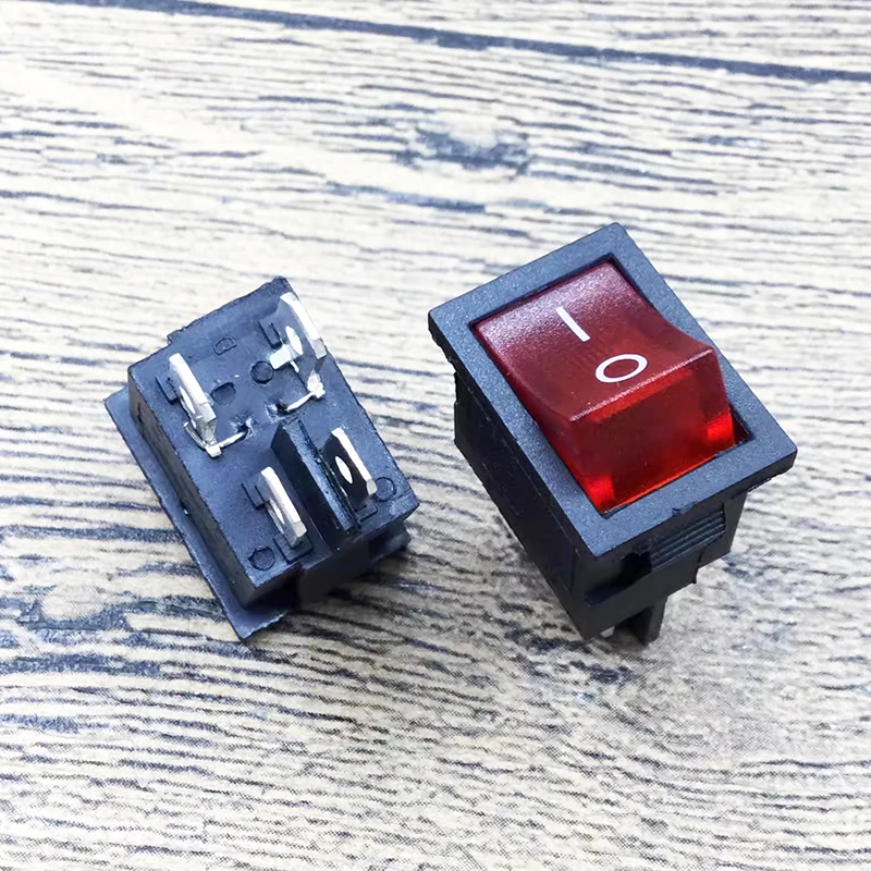 5PCS/LOT WT6 ship-type switch flip plate switch 15*21 four-legged two-position power switch with light