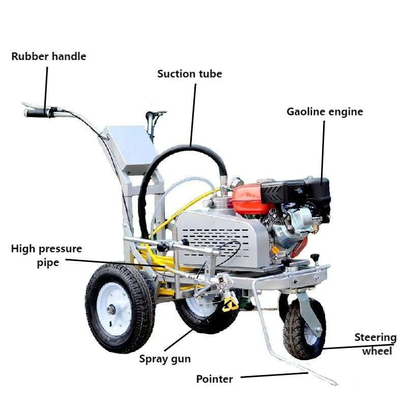 Plastic Line Marking Machine Manual Airless Cold Paint Playground Line Painting Machine