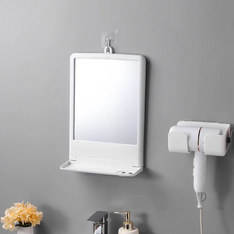 Toilet Shower Mirror Anti Fog Decorative Cabinet Wall Mounted Minimalism Bath Mirrors Bathroom Ronde Spiegel Bath Mirrors LG50JZ