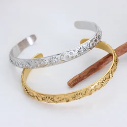 New French Palace Style Stainless Steel Gold Plated Bracelet Elegant Women Earring Vintage Wedding Jewelry Set Wholesale