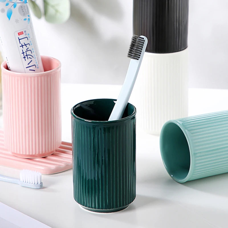 Keramik Zahnputzbecher Set Für Badezimmer Und Zahnbürsten_voghion.com