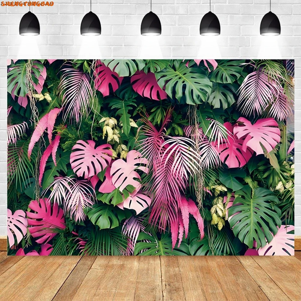 Arrière-Plan de Photographie de Jungle Tropicale, Safari, Feuilles Vertes, Printemps et Été, Mariage, ixd'Anniversaire, Baby Shower, Accessoires Photo