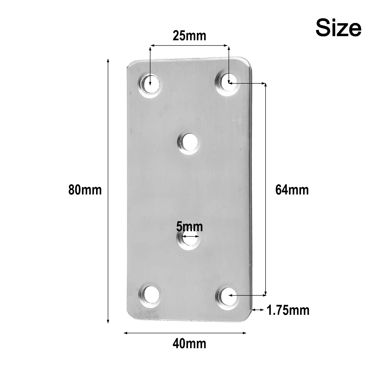 Metal Brackets Joining Plates Versatile Metal Brackets 6 Holes Design Furniture Connectors Long-lasting Performance