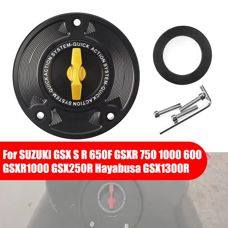 

For SUZUKI GSX S R 650F GSXR 750 1000 600 Hayabusa GSX1300R Accessories GSX250R GSXR1000 Motorcycle Quick Release Fuel Tank Cap