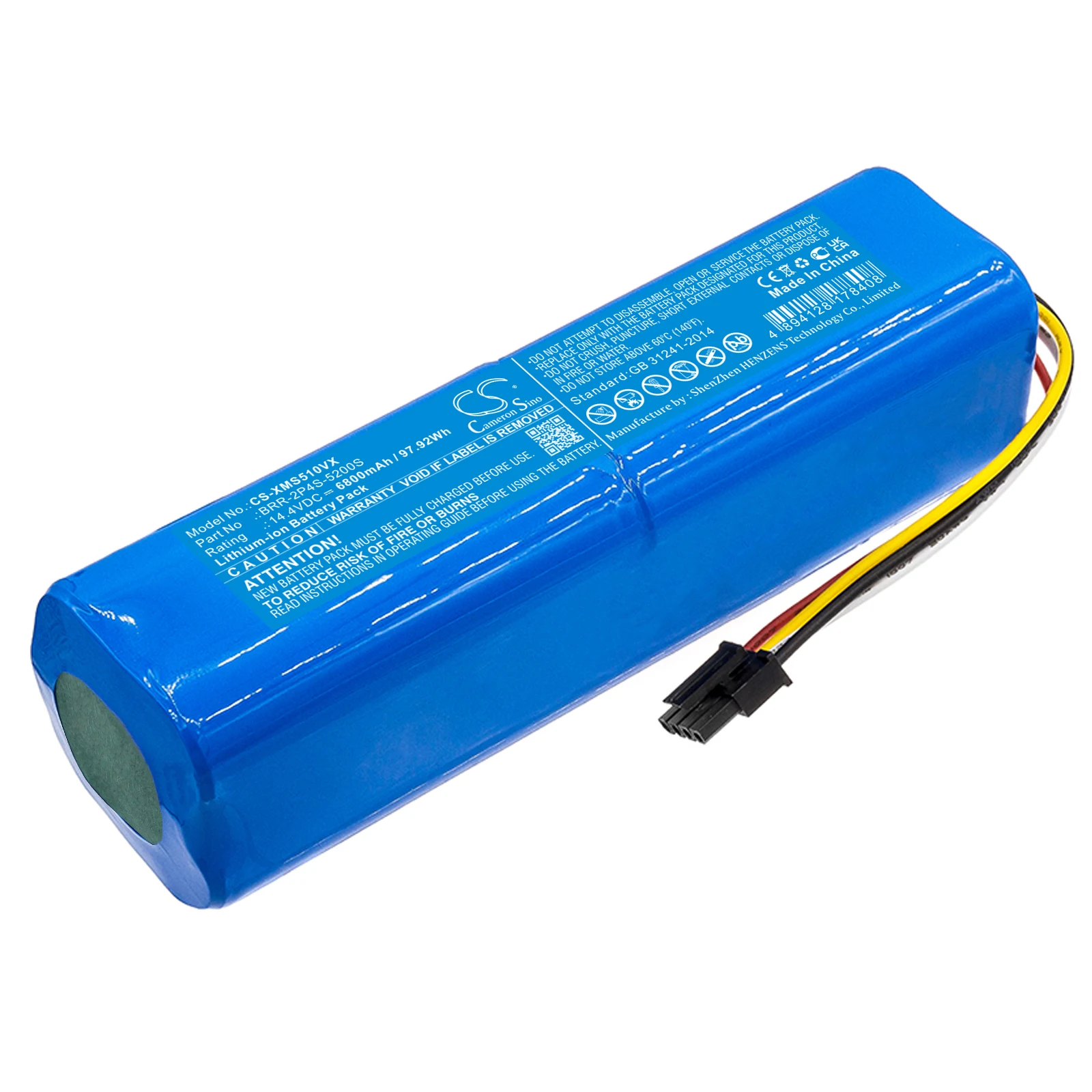 Vacuum Battery For Dreame P2008-4S2P-MMBK  Xiaomi BRR-2P4S-5200S STYTJ01ZHM STYTJ02ZHM D9 Pro RLS5-BL0 WH0 F9 RVS5 L10 RL55L D10