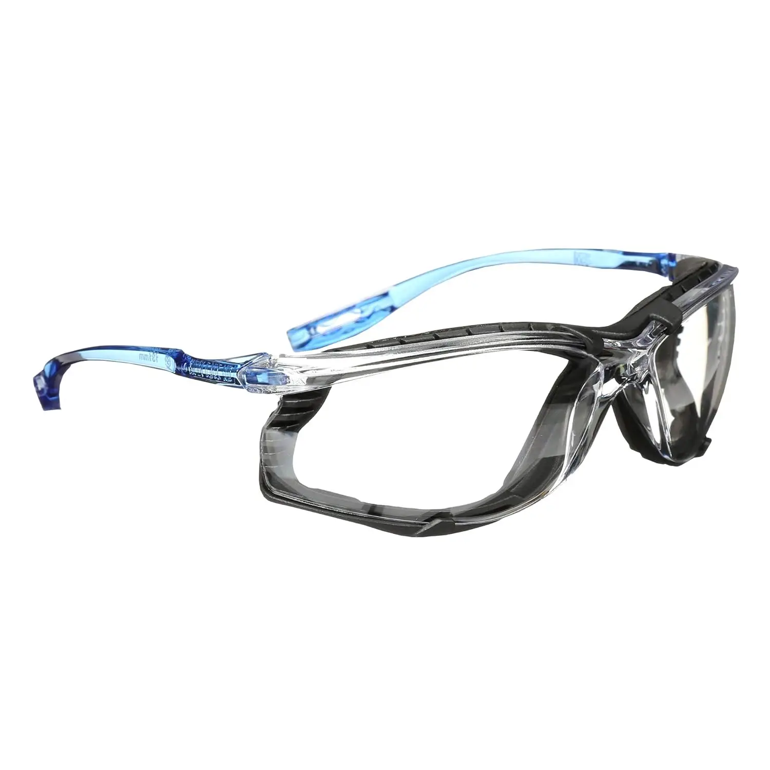 

Safety Glasses with Anti-Fog Clear Lens, Blue Frame, Corded Ear Plug System, Removable Foam Gasket - ANSI Z87 Certified
