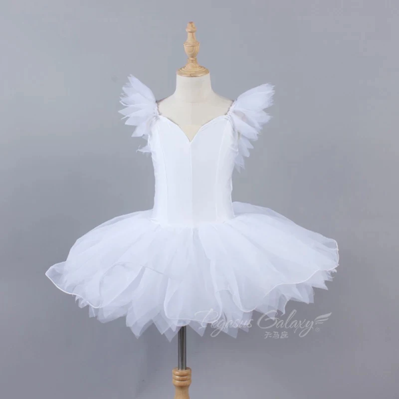 

Elegant White Swan Sleeveless Dance Skirt Children Festival Performances Ballet TuTu Dress Girls Standard Ballet Dance Skirt
