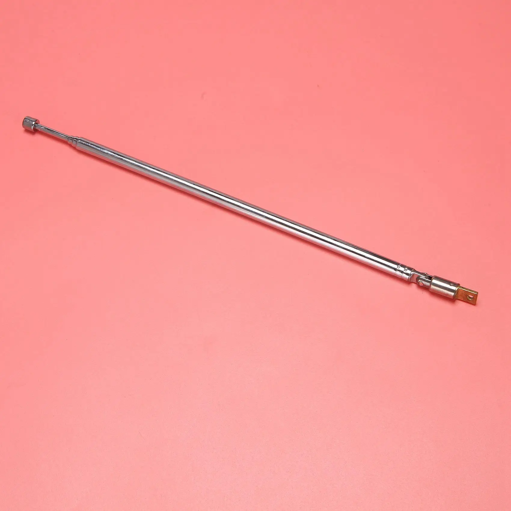 B29C-4 Pair 62.5Cm 24.6 Inch 4 Section Telescopic Stainless Steel AM FM Radio Universal Antenna