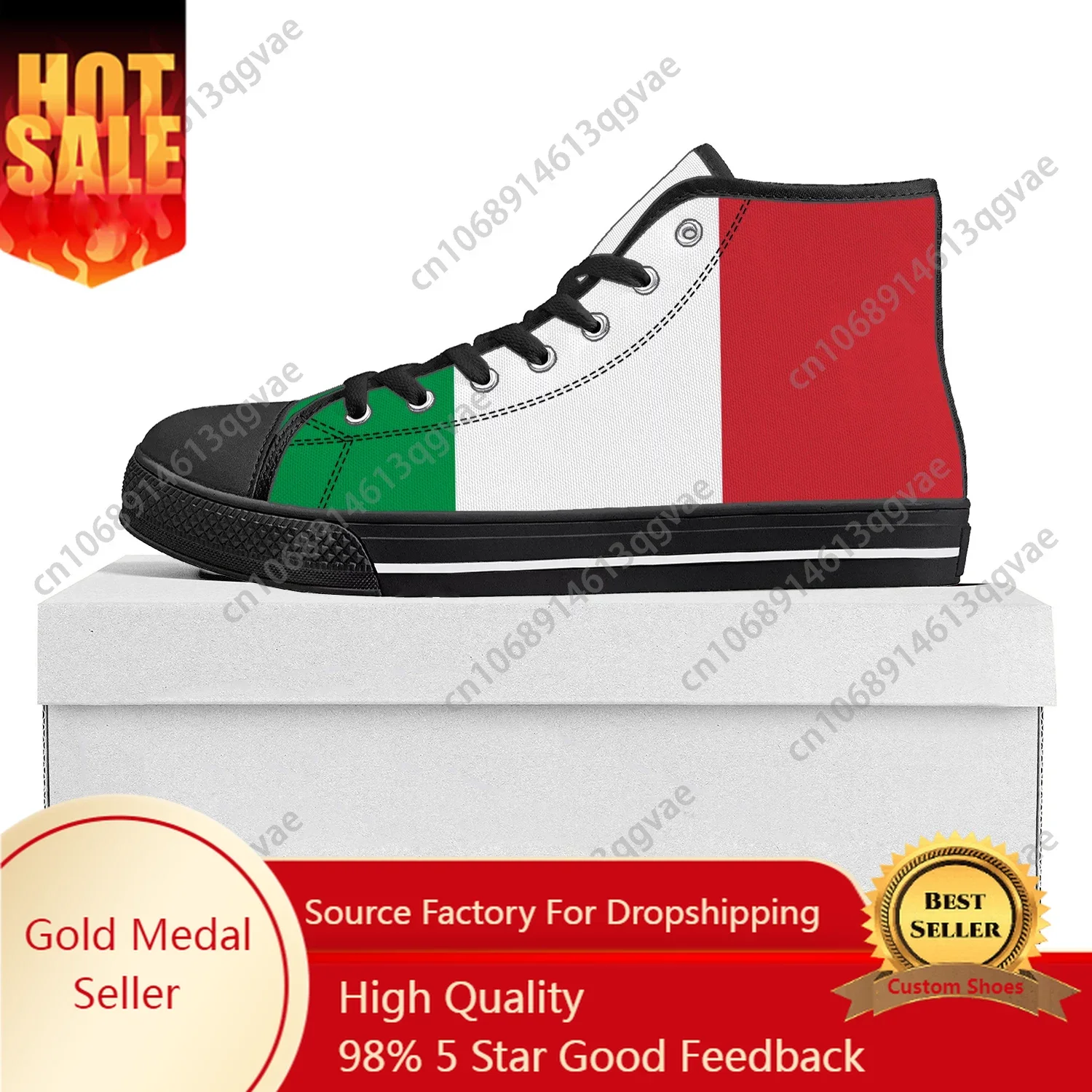 Sapatilhas de lona italiana para homens e mulheres, sapatilha italiana casual, sapatos personalizados para casal adolescente, alta qualidade, qualidade superior