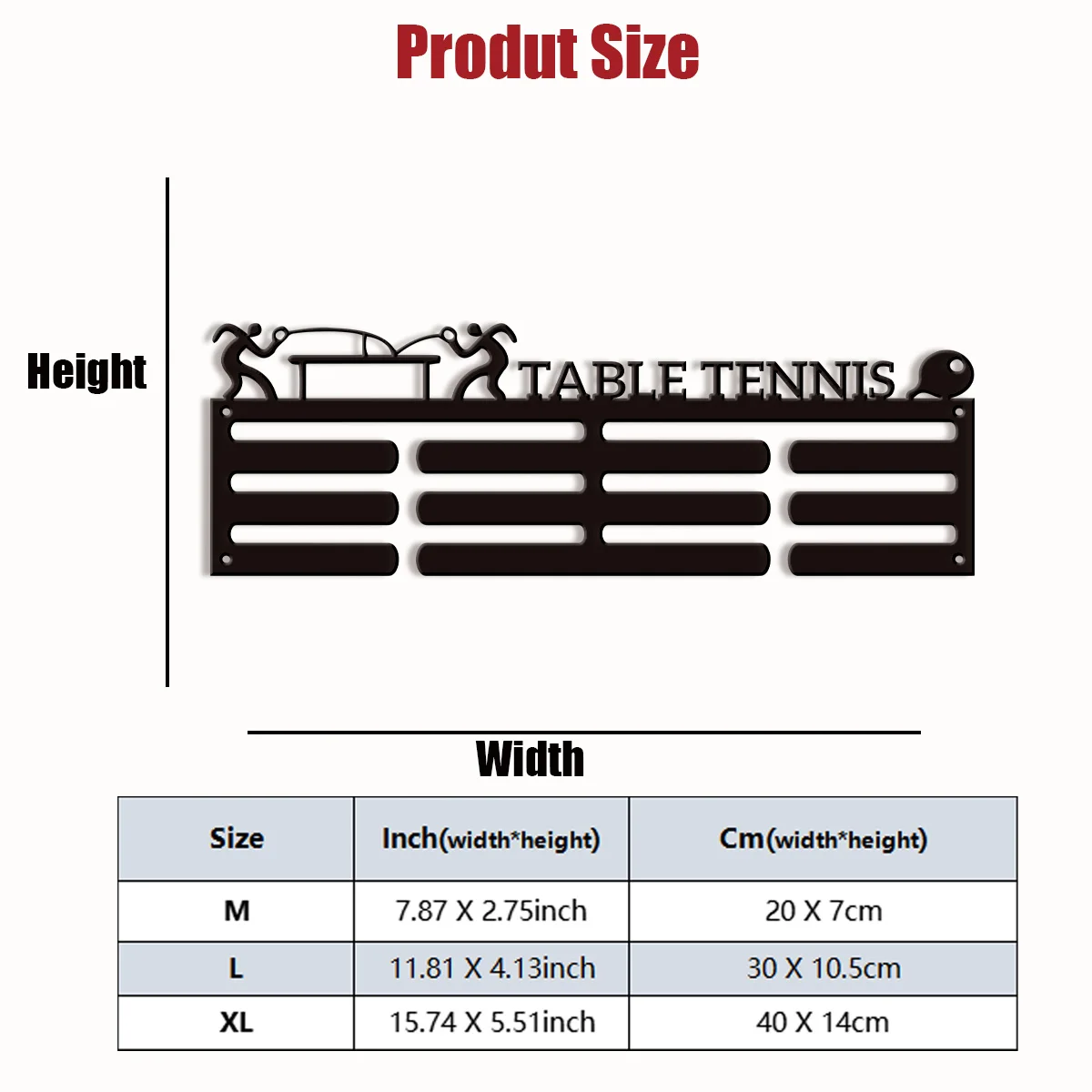 1 interesting personalized customization item Table tennis player Black medal rack, wall mounted medal display rack, athlete pa