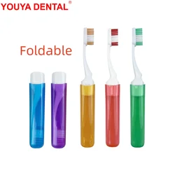 5pcs Folding Toothbrush Outdoor Tooth Brush Soft Bristle Portable Foldable Toothbrushes Travel Camping Hiking Oral Hygiene Tools