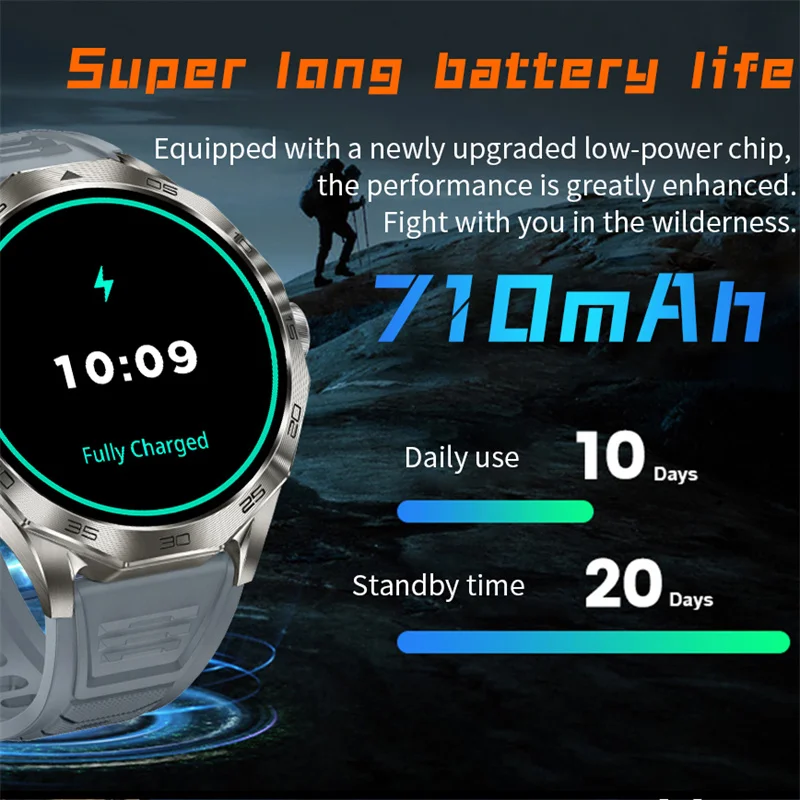 New Sports Smart Watch Men 1.85 pollici Bezel-less Large Screen 710 mAh batteria IP68 impermeabile Bluetooth Call Smartwatch per Xiaomi