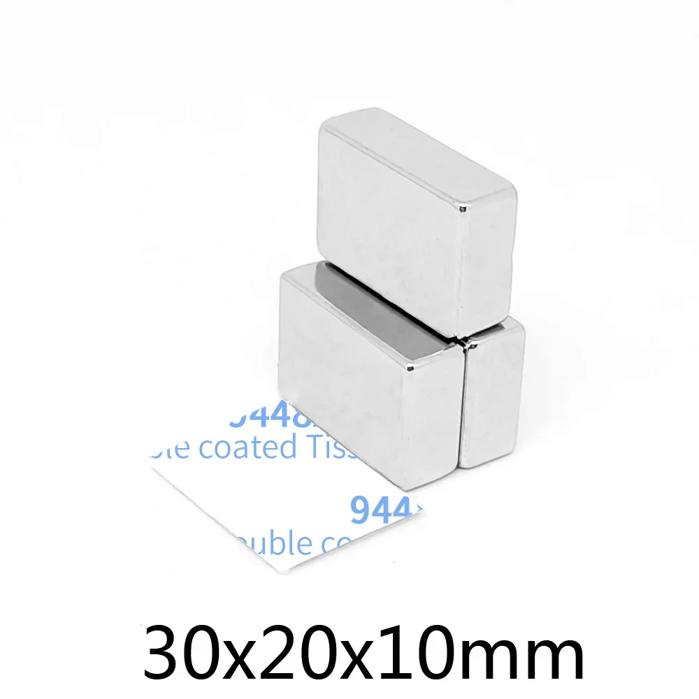 

Блок 30x20x10, мощные магниты, сильный магнит с клеевой лентой для холодильника, DIY, здания, научных работ, 30*20*10 30x20x10 мм