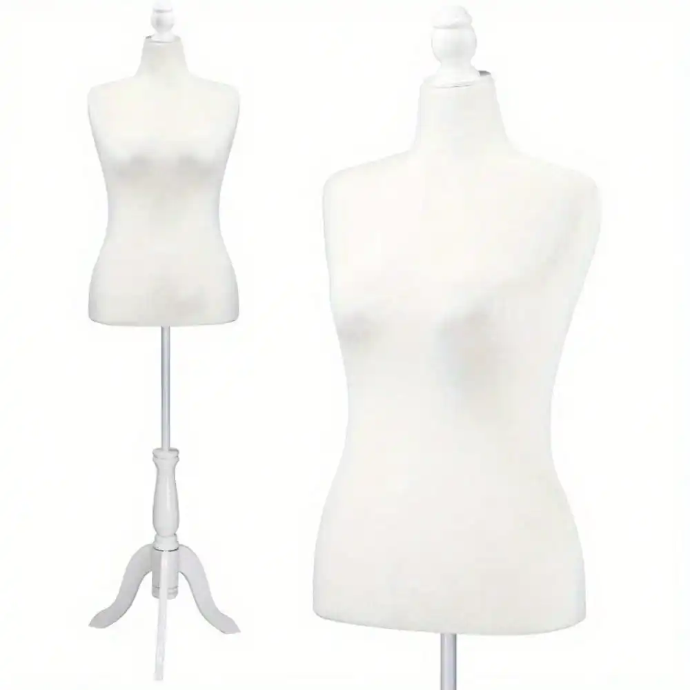 Female Dress Form Size (14-16), Adjustable Height Torso Body with Tripod Stand