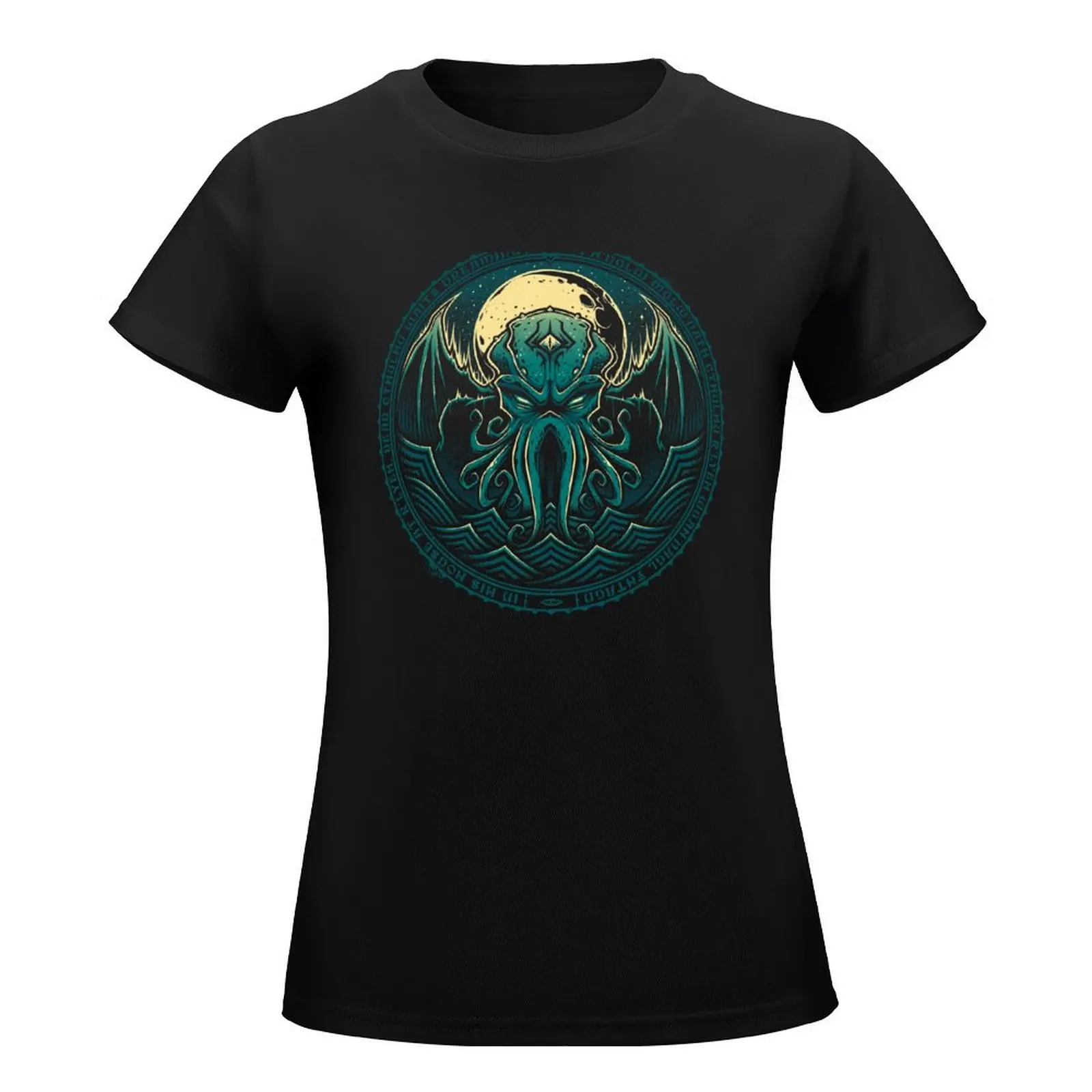 Cthulhu Lives T-Shirt tops plus sizes cat shirts for Women