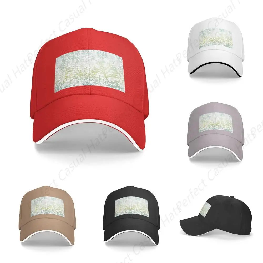 Hot-Selling Green Sea Blue Seaweed Printing Hat Sandwich Caps Peaked Caps Trucker Hat Men Women Outdoor Sun Visor