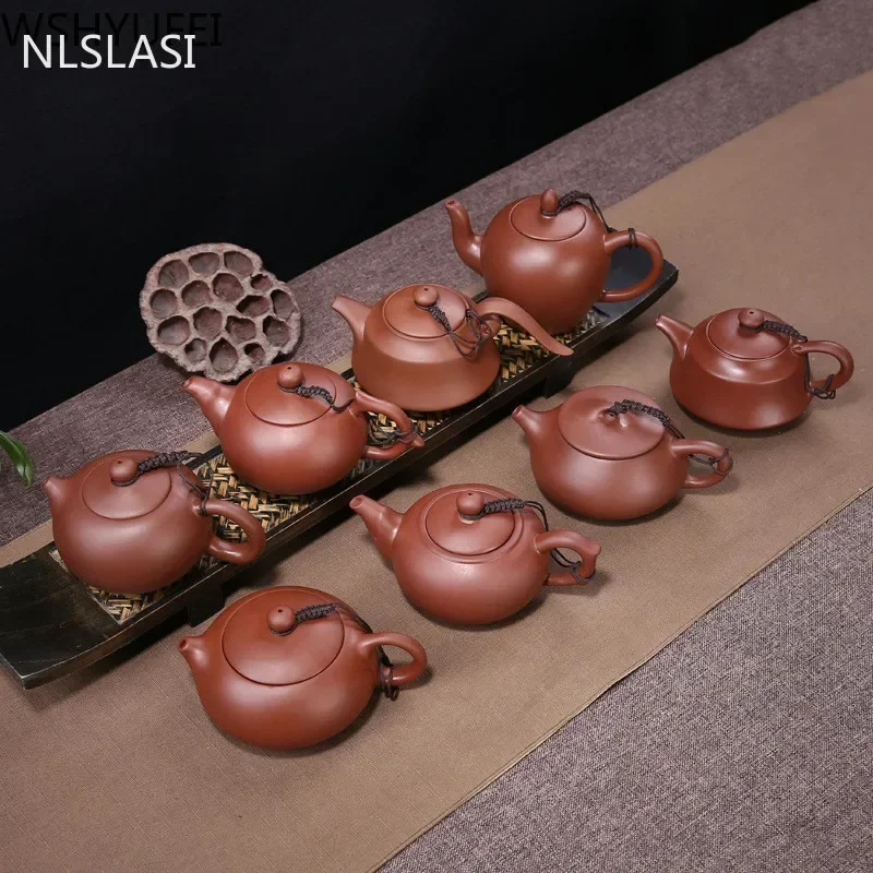 Chinese Yixing Teapot Purple Clay Xishi Tea Pot Beauty Handmade Kettle Dahongpao Tea Set Customized Gifts Authentic