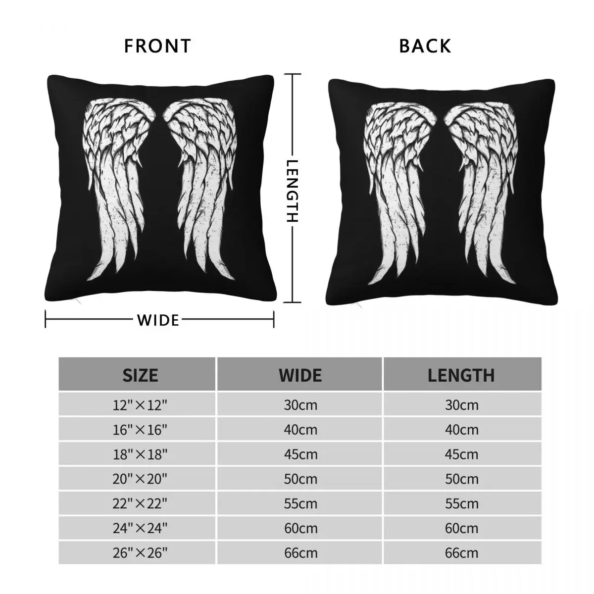 Walking Dead Daryl Dixon Wings Zombie Pillowcase Polyester Linen Velvet Printed Zip Decorative Room Cushion Cover