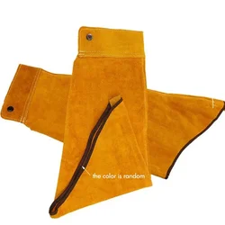 1 Pair Leather Welding Work Sleeves,Button Closure,Heat & Flame Resistant Arm Protection Sleeves for Welding,Automobile сварщика