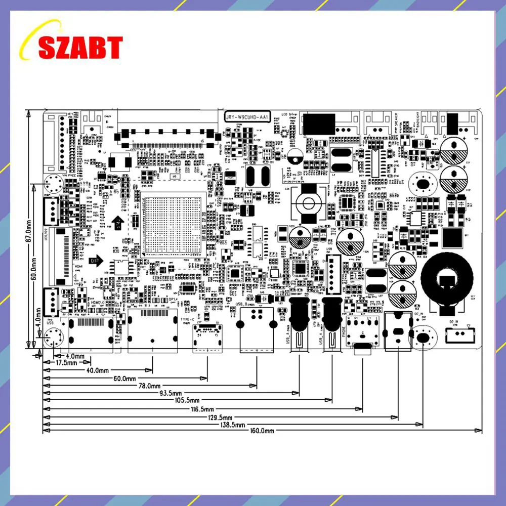 Контроллер iMac A1419 A2115 5K с ЖК-дисплеем 27 дюймов, плата драйвера DP Type-c, комплект для монитора «сделай сам» для LM270QQ1 LM270QQ2, тестовая материнская плата для экрана