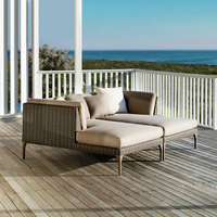 Swimming Pool Beach Outdoor Rattan Bed Sun Room Hotel Outdoor Lounger Model Room Sales Department Courtyard Furniture