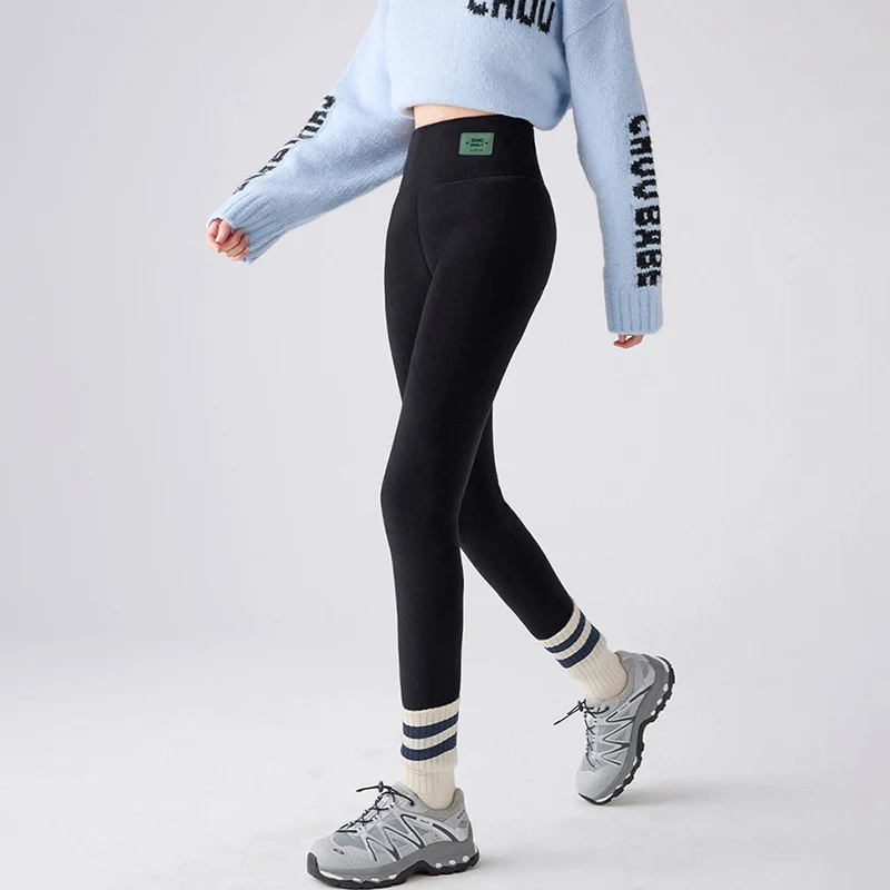 

Out Wear Extra-Thick Plus Fleece Winter Leggings Women Korean Casual Thermal Woman's Leggings Soft Comfort Black Leggings Woman