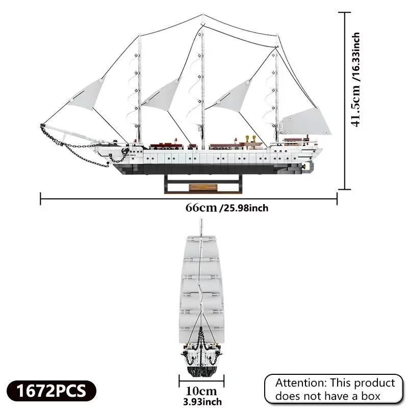 FC6006 Collector's Series White Swan Ship Model Desktop Ornament Collection DIY Intelligence Puzzle Building Block Toy Gift