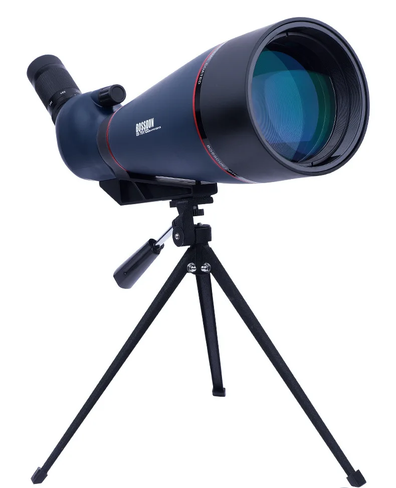 BOSSDUN 25-75x100 45 Derajat Spotting Scope Zoom Telescope Multi-lapis untuk Mengamati Burung Tampilan Bulan Berburu Pertandingan