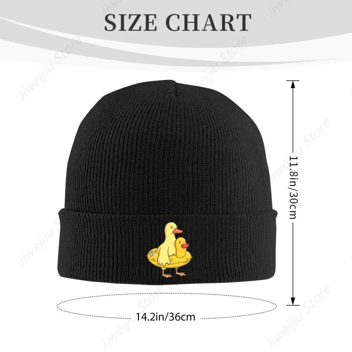 Double Duck Warm Knitted Cap Fashion Bonnet Hat Autumn Winter Outdoor Beanies Hats for Unisex Adult