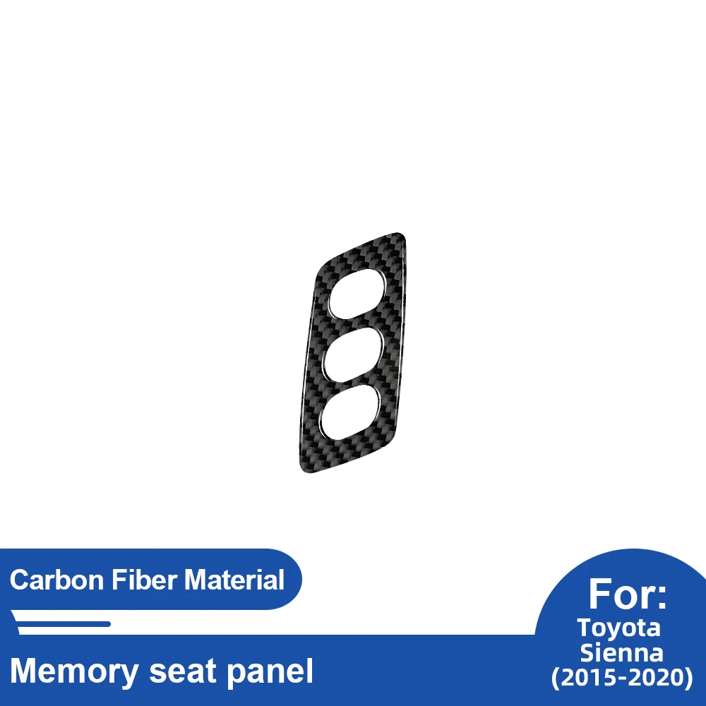 For Toyota Sienna 2015-2016-2017-2018-2020 Carbon Fiber Car Memory seat panel sticker Sticker Trim Film  Accessories