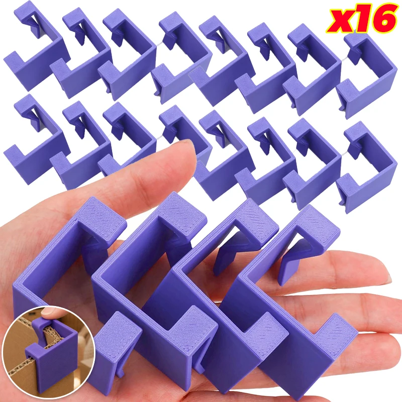 90 Degree Right Angle Plastic Corner Clips, Reusable Fixed Position Clamps for Carton Packaging & DIY Handmade Box Craft Tools