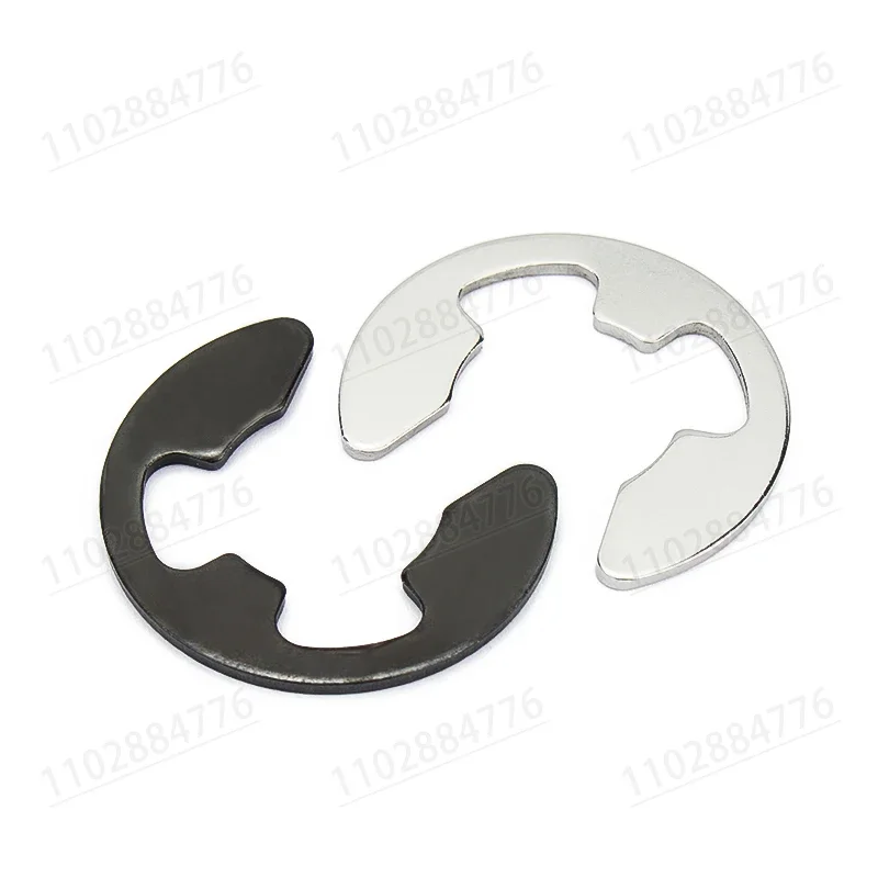 Black 65Mn Stainless Steel M1.2 1.5 2 2.5 3 4 5 6 8 10 11 12 13 14 to M24 E Clip Circlip Retaining Ring Washer for Shaft