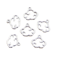 hroryn 30pcs Charms Floating Clouds 13x15mm Antique Silver Color Pendants Making DIY Handmade Tibetan Finding Jewelry