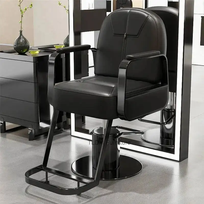 

Парикмахское кресло премиум-класса: Изысканные барберские кресла Glamour, современные минималистичные итальянские классические универсальные мебельные кресла для салонов красоты