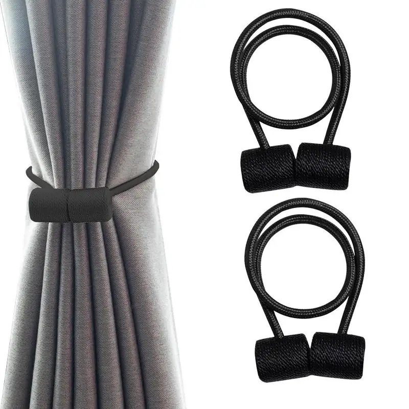 2Pc Magnets Curtains Clamps Curtain Holder Tieback Magnetic Clips Hanging Balls Tie Back for Window Draperies Accessories