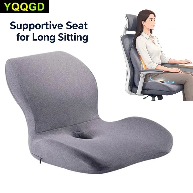 1Pcs Memory Foam Seat Cushion for Car, Donut Seat Cushions for Tailbone Pain, Plus Size Butt and Lumbar Seat Cushion for Coccyx
