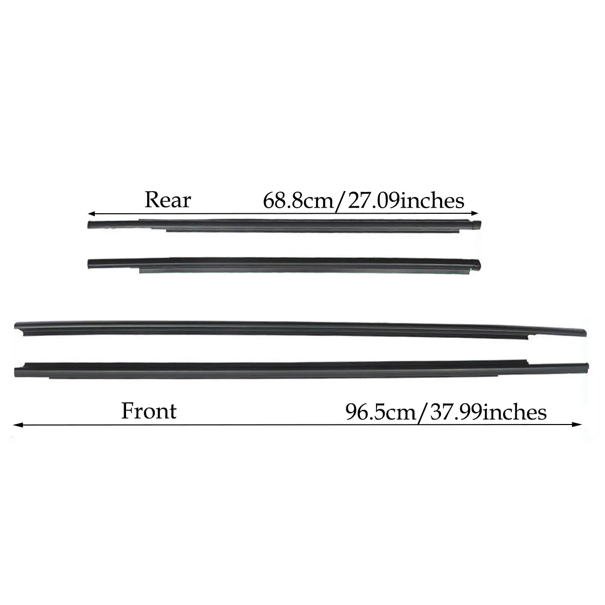 4PCS Car Outer Door Windows Rubber Weatherstrip For Toyota Yaris 2007-2016 Waterproof Pressure Sealing Strip Car Accessories