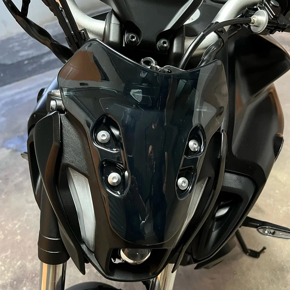 Windshield Front Windscreen FOR YAMAHA MT-07 MT 07 MT07 2021 2022 2023 Motorcycle Windproof Air Wind Screen Deflector Accssories