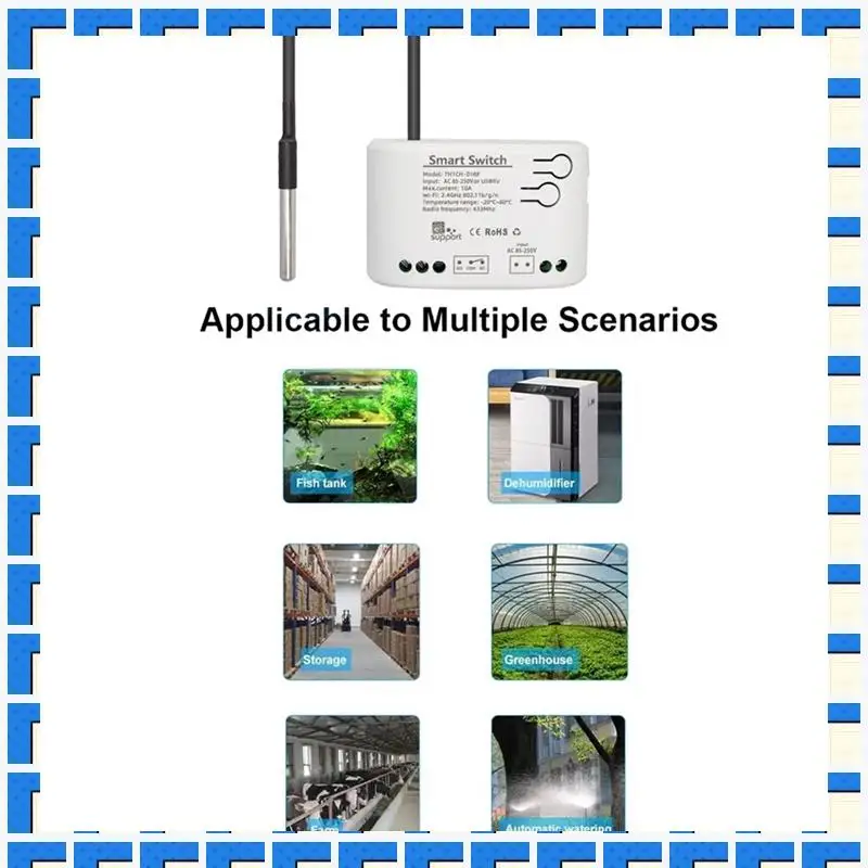 ABNG Smart Wi-Fi переключатель температуры и влажности пассивное сухое контактное реле термостат монитор датчик температуры A