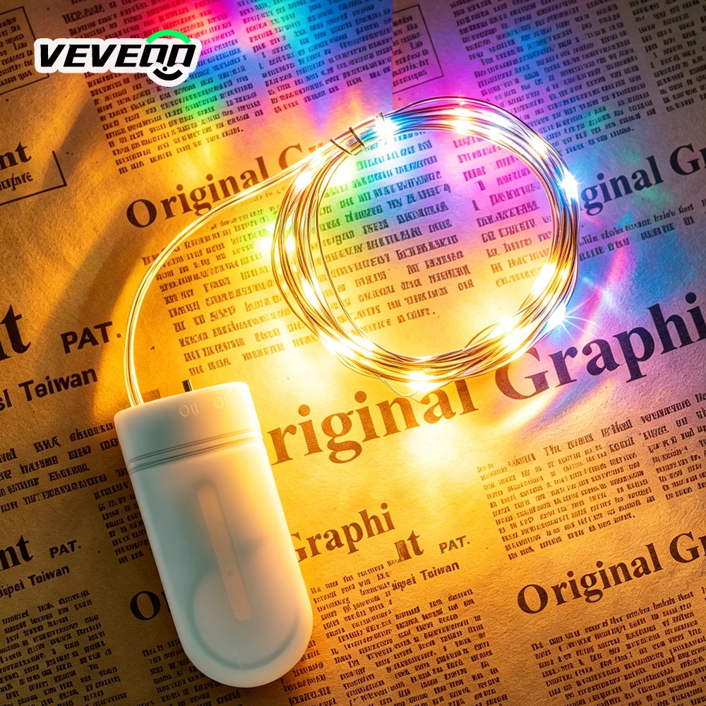 Led Copper Wire String Lights 1m 2m 3m 5m Waterproof Fairy Lights DIY Garland Wedding Christmas Party Garden Decoration lamp