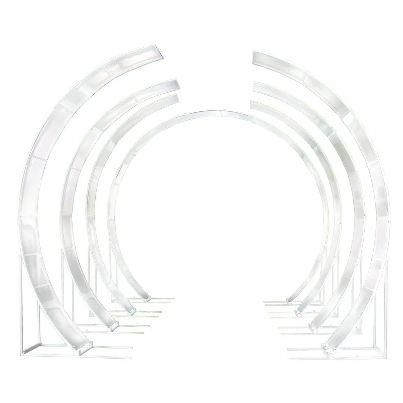 Luminous wrought iron arch wedding props with lamp arch door decoration