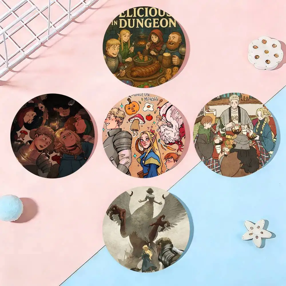 D-Delicious In D-Dungeon Cartoon Animation Badge Tinplate Meme Round Brooch For Hat Bag Creative Lapel Jewelry Accessories Gifts
