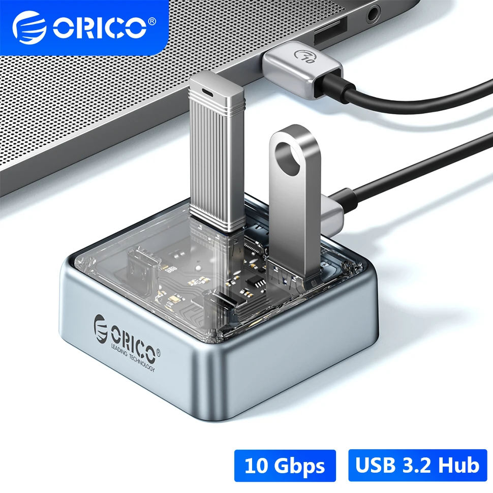 ORICO USB 3.0 Multi 4-портовый концентратор 10 Гбит/с Gen 2 Высокоскоростной слот-удлинитель-разветвитель USB A Тип C Адаптер-удлинитель для ПК, ноутбука ORICO USB 3.0 Multi 4-портовый концентратор 10 Гбит/с Gen 2 Высокоскоростной слот-удлинитель-разветвитель USB A Тип C Адаптер-удлинитель для ПК, ноутбука