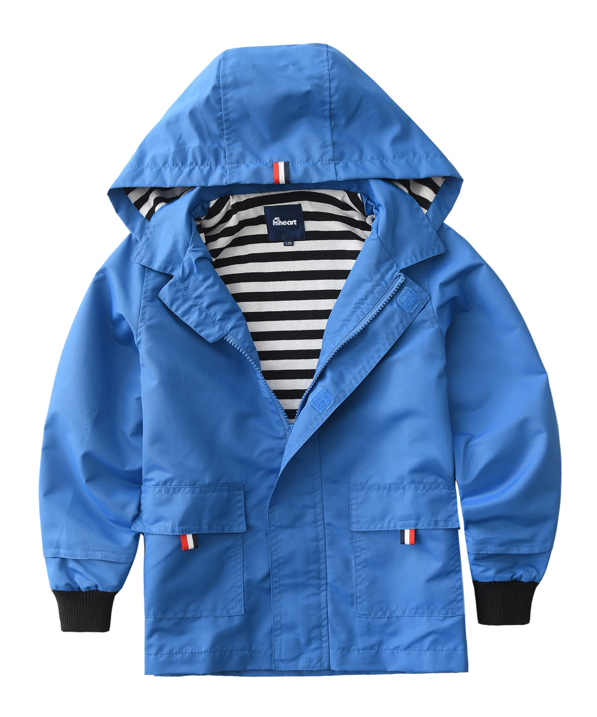 3-9T Kids Boys Girls Jackets Hooded Spring Autumn Outerwar Waterproof Children Rain Jackets Sportswear Cotton Lined Windbreaker