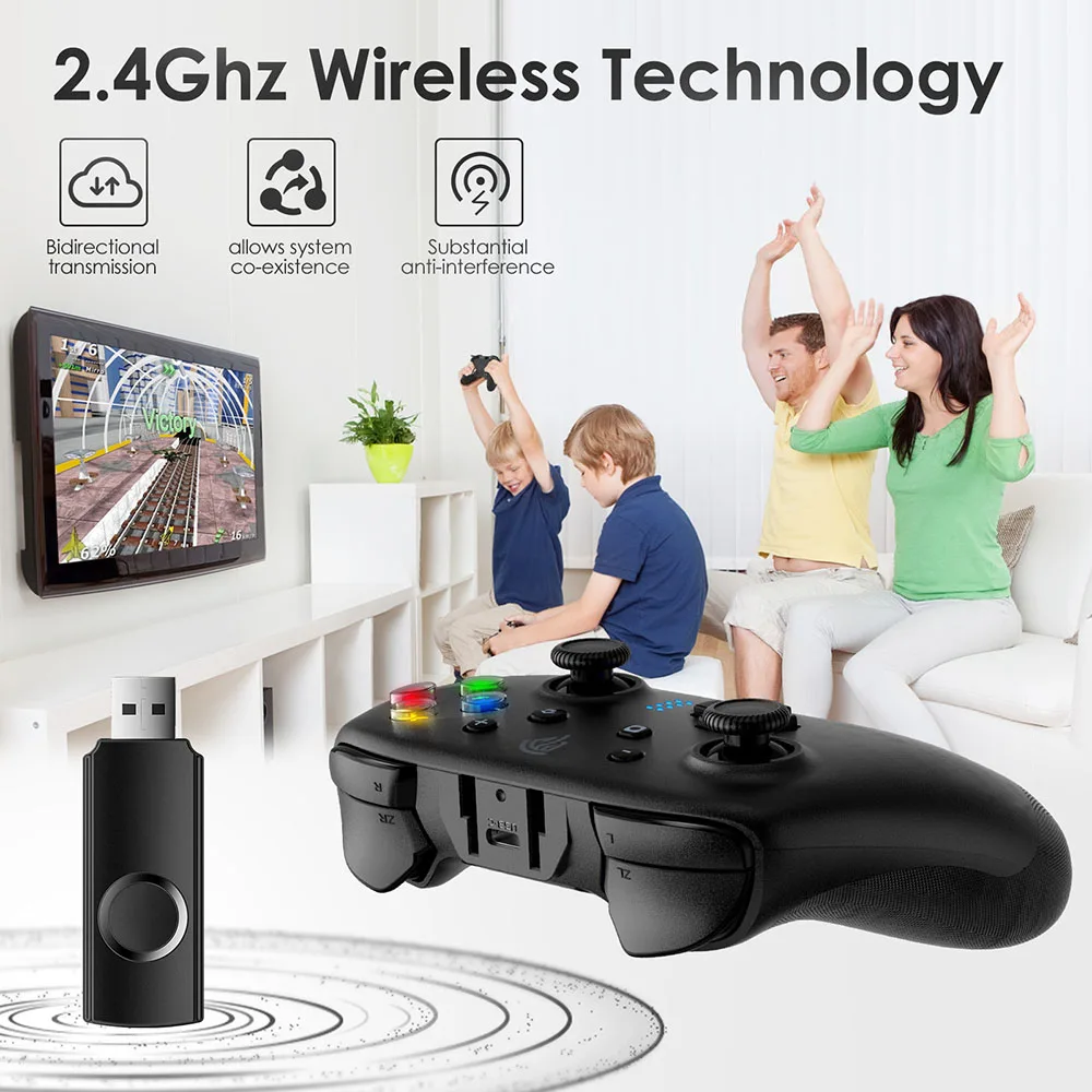 EasySMX Wireless Gamepad, Bluetooth Gaming Controller, Compatible with Nintendo Switch, PC Computer, Steam Deck, Android, iOS