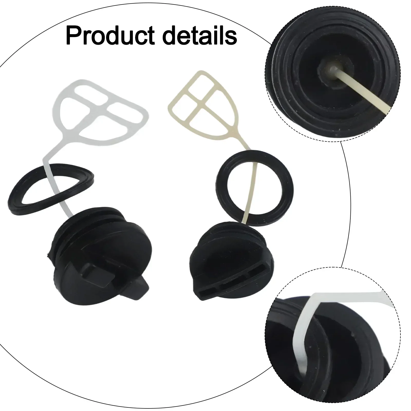 2 uds tapa de tanque de combustible tapa de aceite con junta para motosierra china 5200 52cc piezas de herramientas de jardín accesorios de repuesto