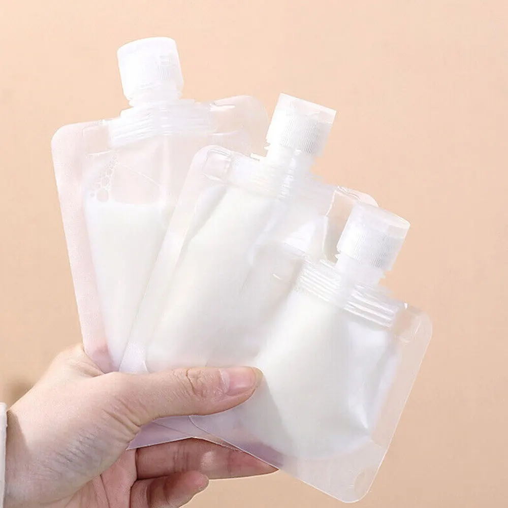 

2Pcs Dispenser Bag Liquid Lotion Portable Travel Packaging Bag Reusable Leak-proof for Shampoo Cosmetic Storage Container