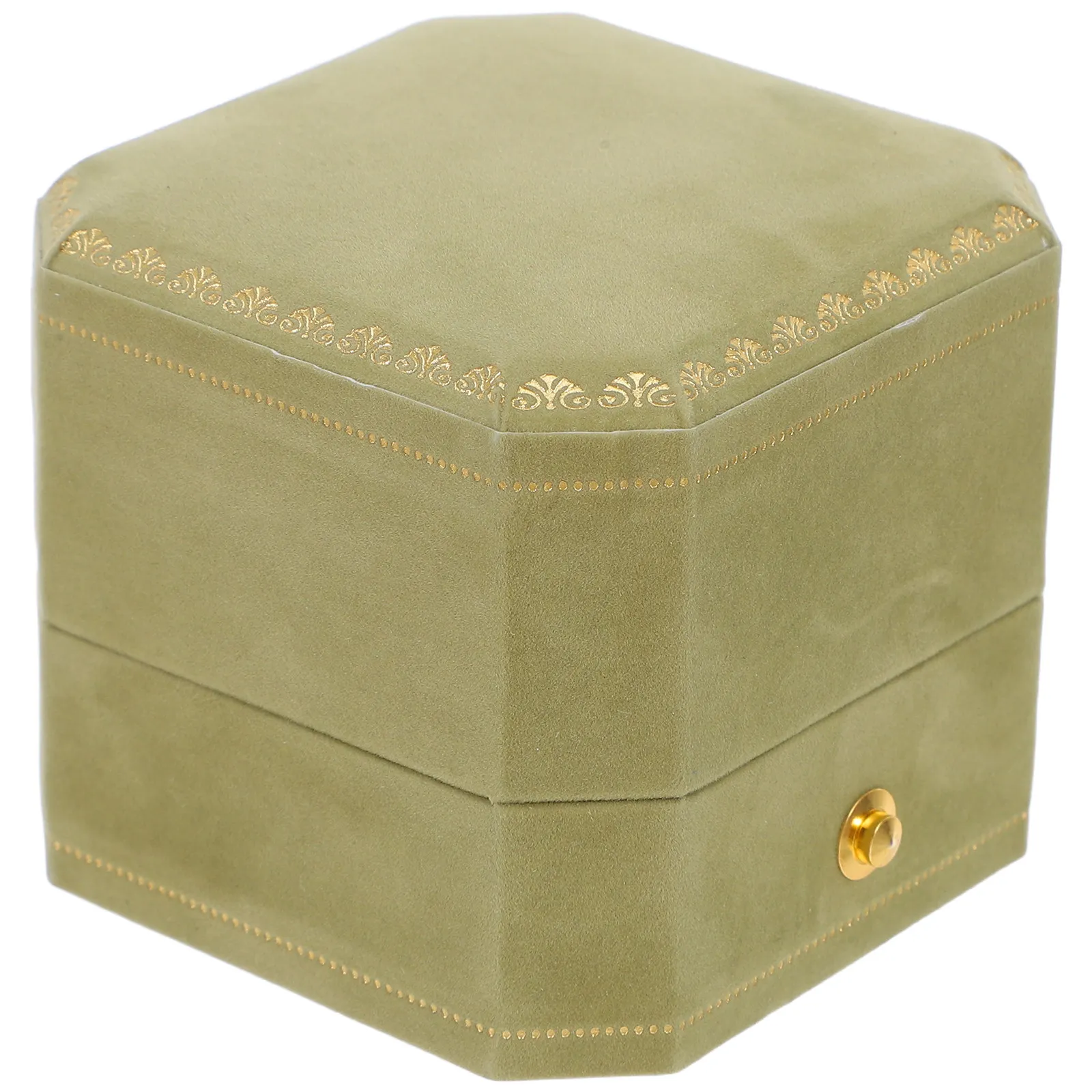 

Small Octagonal Ring Box Elegant Design Wedding Ring Carrier Engagement Jewelry Holder Decorative Storage Case for Wedding Bands