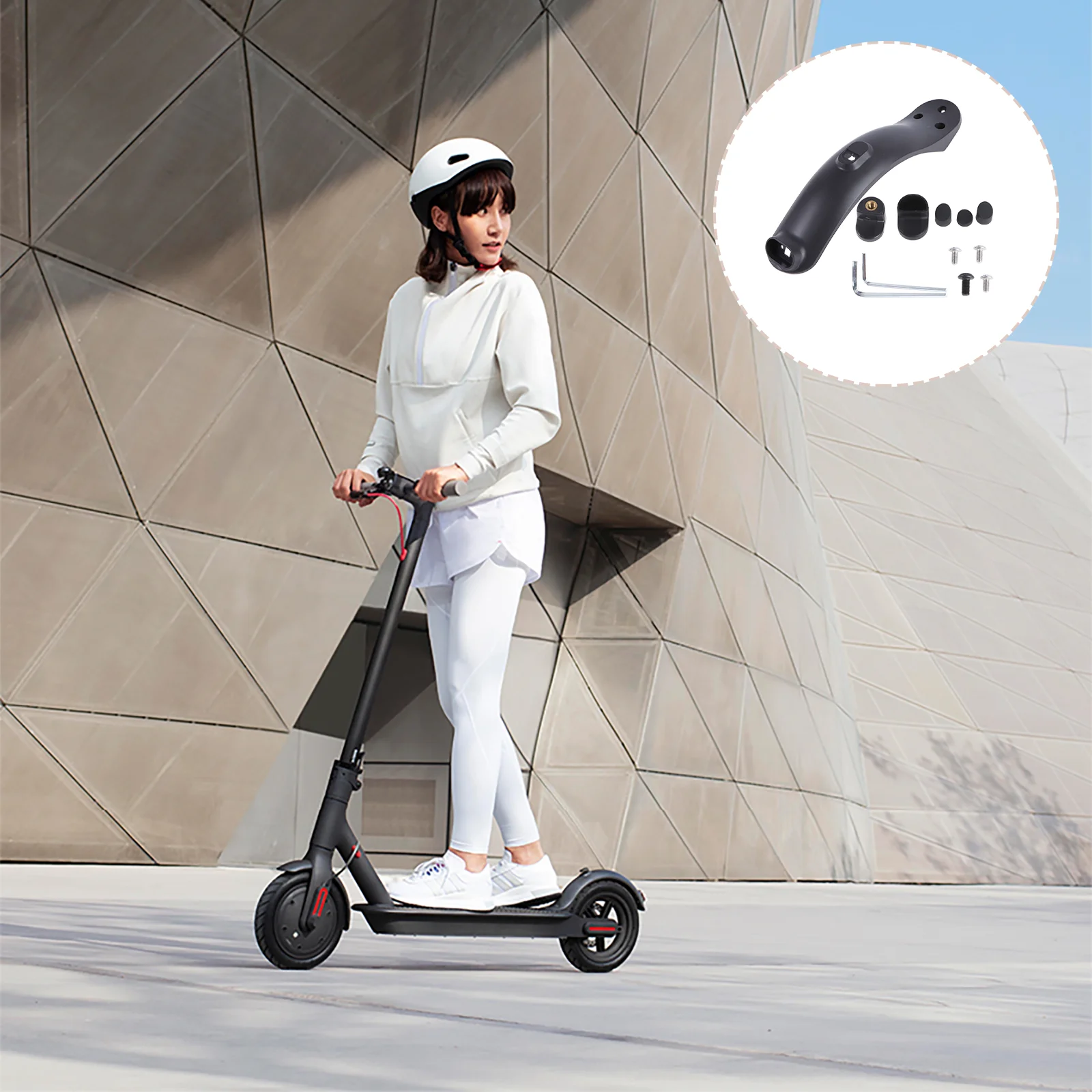 

Electric Scooter Accessories Durable Rear Mudguard for Small Scooters Replacement ABS Plastic Parts Long Life Easy Assemble