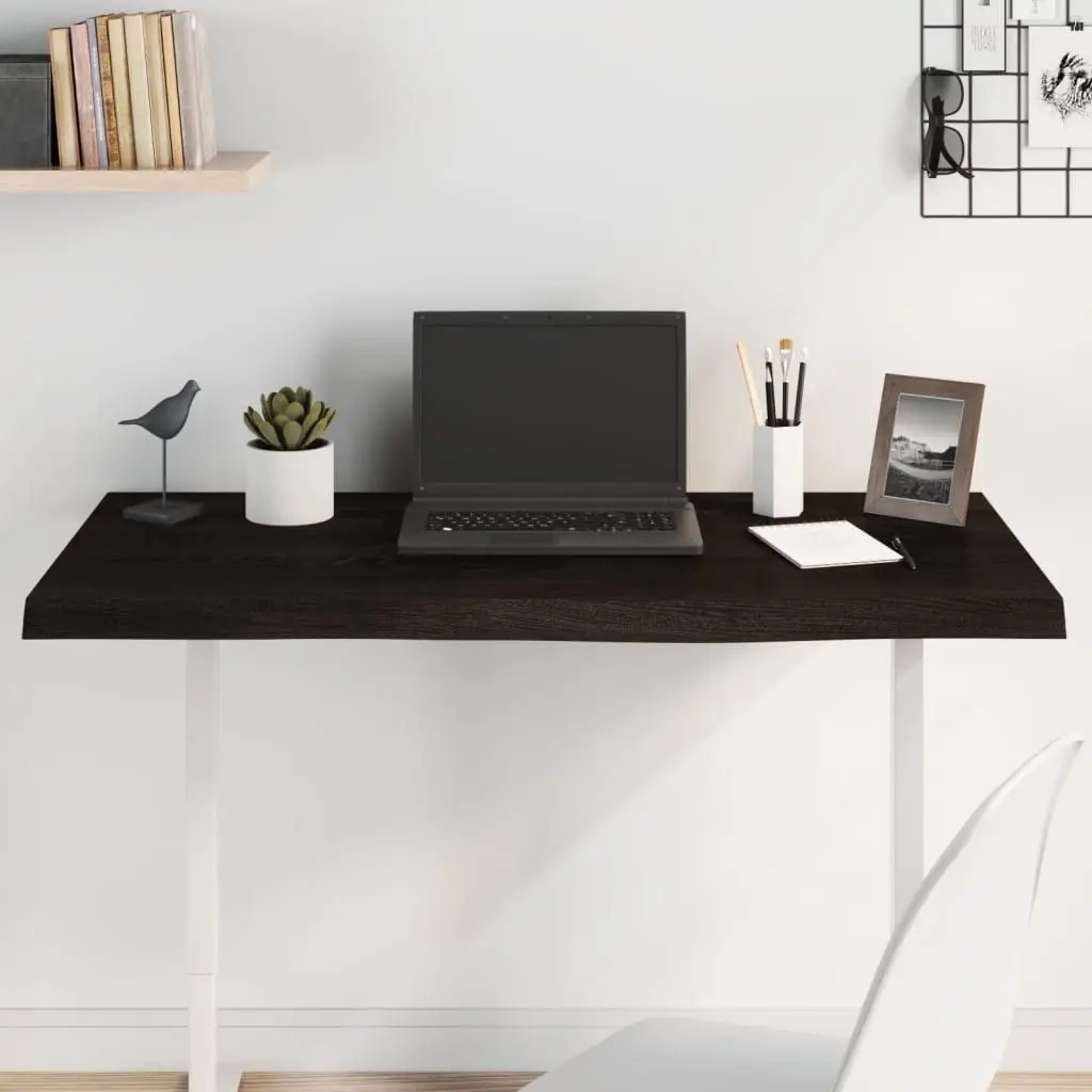 

Table Top Dark Brown Solid Oak Wood Large Durable Table Top